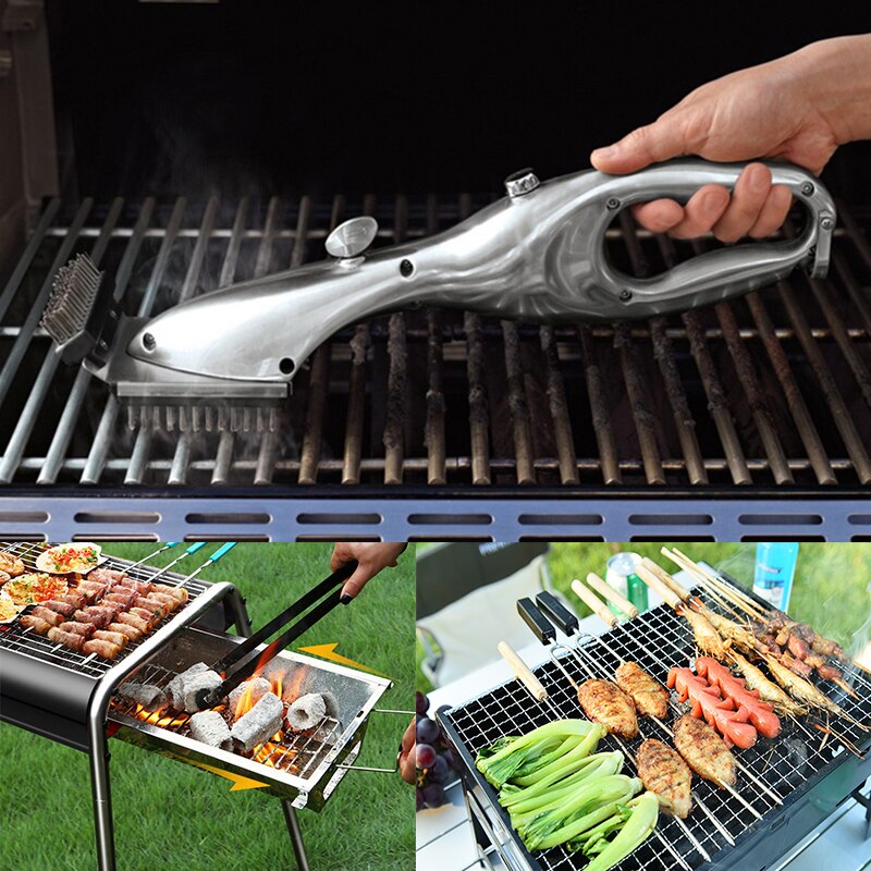 Barbecue Grill Steam Cleaning Barbeque Grill Borstel Voor Houtskool Cleaner Met Stoom Of Gas Accessoires Koken Tool