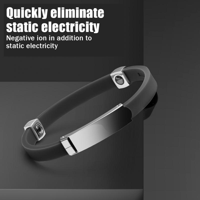 Adjustable Electrostatic Eliminator Anti Static Bracelet Men Women Body Static Eliminator Negative Ion Energy Balance WristBand