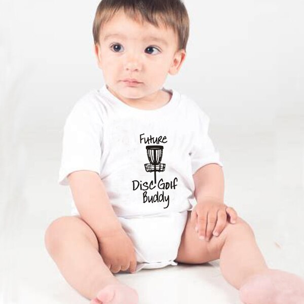 Witte Baby Bodysuit Onesie Toekomst Disc Golf Buddy Letters Print Meisjes Jongens Zomer Kleding Katoen Outfits