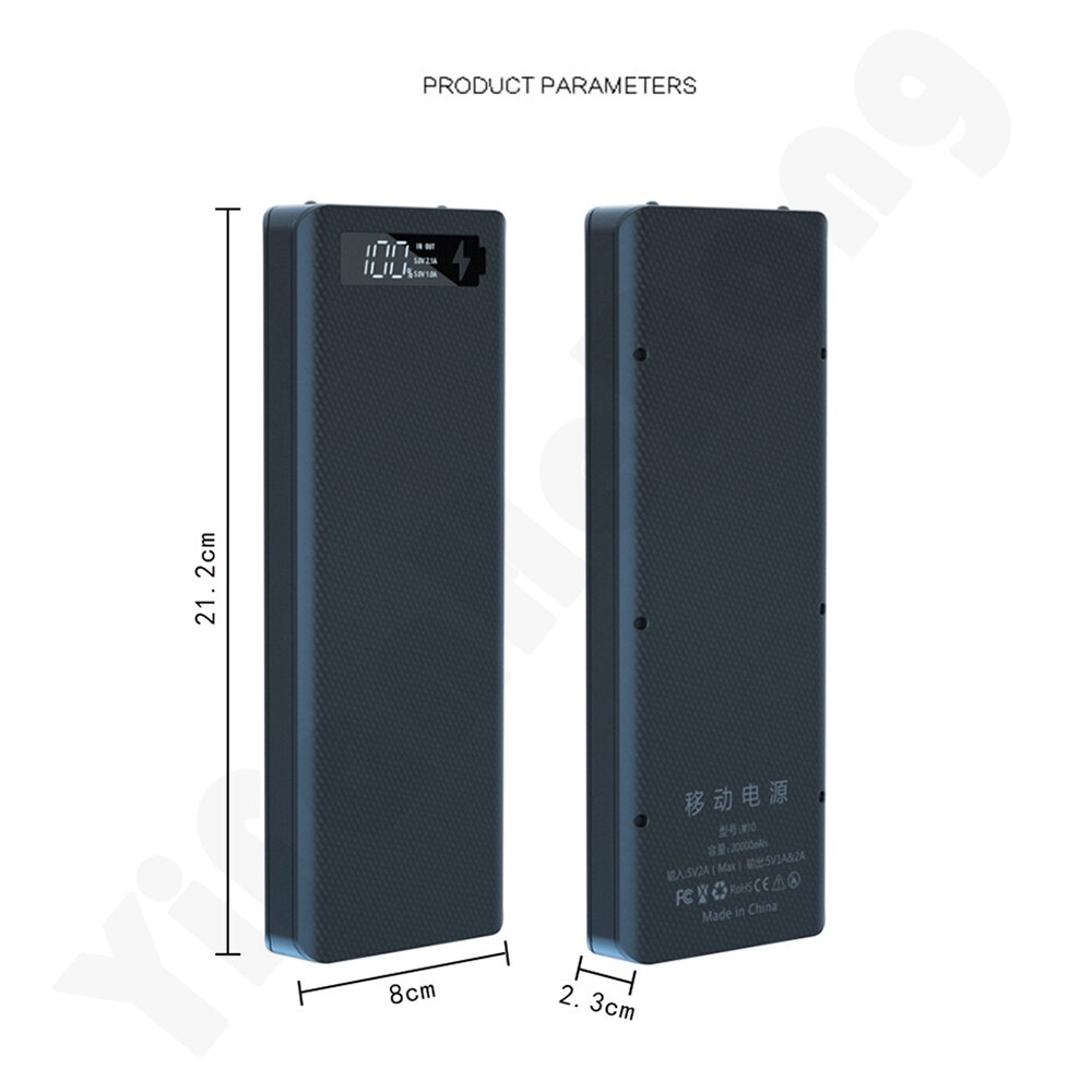 Diy-gehäuse für 10*18650 powerbanks, externes 5v- pd-schnelllade-akku-aufbewahrungsgehäuse zum laden von mobiltelefonen, tragbar