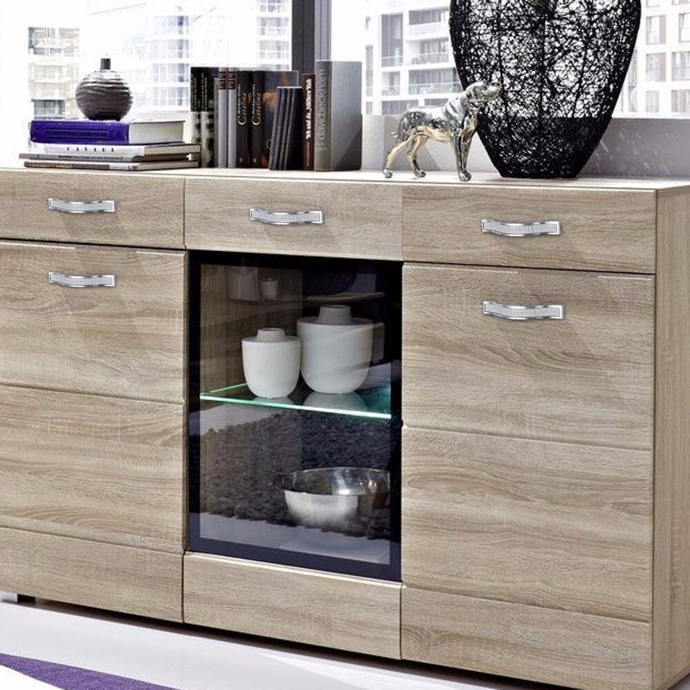 GARLLEN 10 sztuk 128mm nowoczesna kryształowa diamentowa klamka drzwi pochwyty robić szafki kuchenne szafa szuflada robić szafki