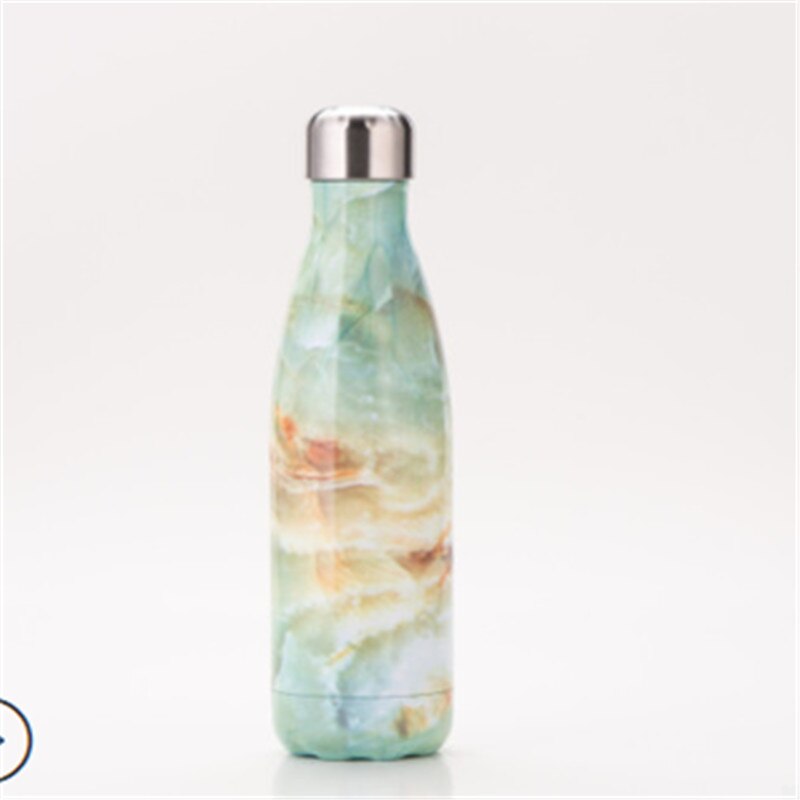 500ML Roestvrijstalen Vacuüm Geïsoleerde Water Fles Dubbele Wand Thermos Houden Warm/Koud voor 12 Uur Thee Koffie drinken Fles: Roze