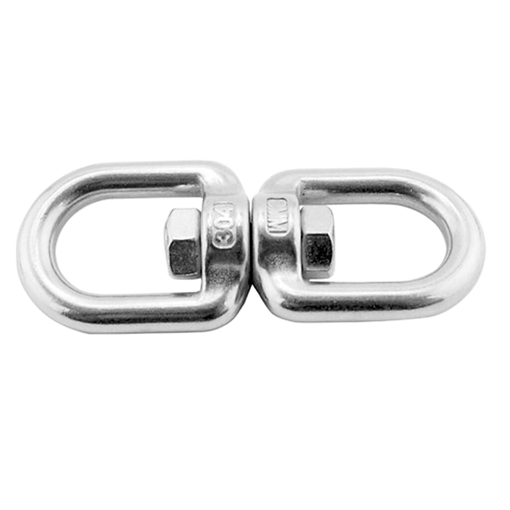 Stainless Steel Swivel Double Loops Hook Connector Two Ended Ring Link