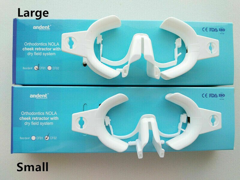 Tandheelkundige Orale Droog Veld Nola Lip Cheek Retractor Speeksel Uitbreiden Groen Kinderen Ce Fda Goedgekeurd: white small X1kit