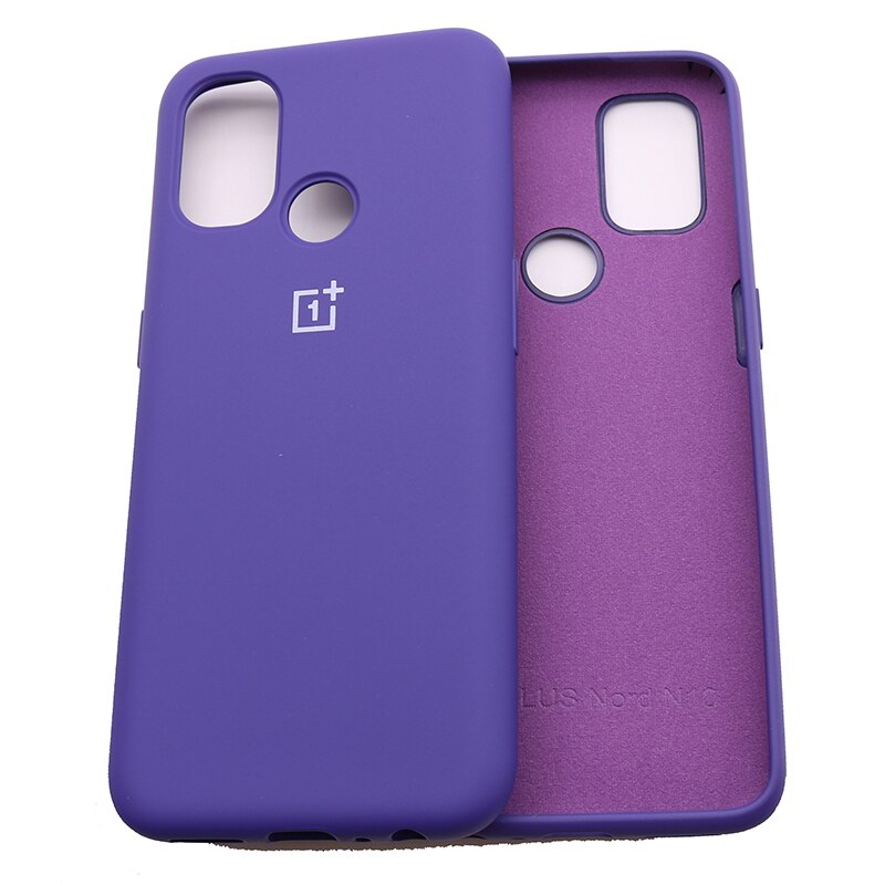 Oneplus-funda de silicona líquida para One plus Nord N10, carcasa trasera suave y fina, Original: Oneplus Nord 100 / Purple