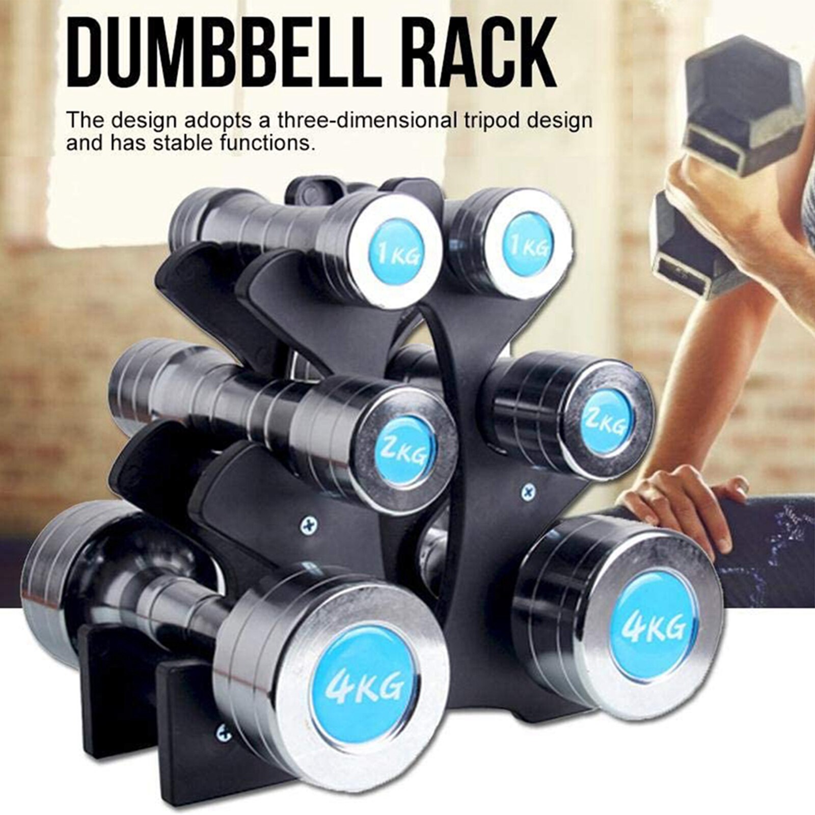 Duurzaam Halterhouders Hand Gewichten Houder Verticale 6 Dumbbells Boom Stand