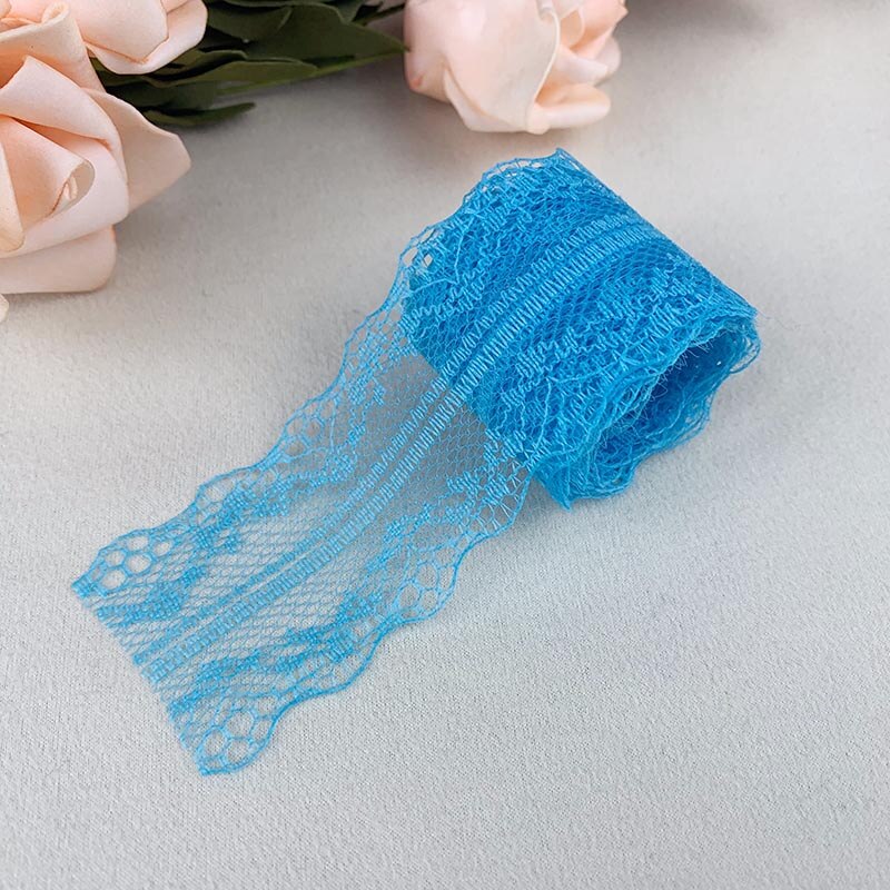 10 Yards 38mm ruban de dentelle filet brodé garniture de dentelle pour mariage fête rideau de noël décorations bricolage cheveux nœuds couture tissu