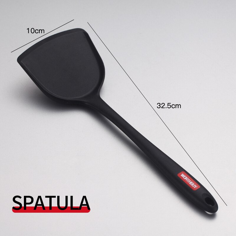 WORTHBUY Silicone Cooking Utensils Set Heat Insulation Kitchenware For Kitchen Non-stick Cooking Tools Set Spatula Shovel Turner: Turner A
