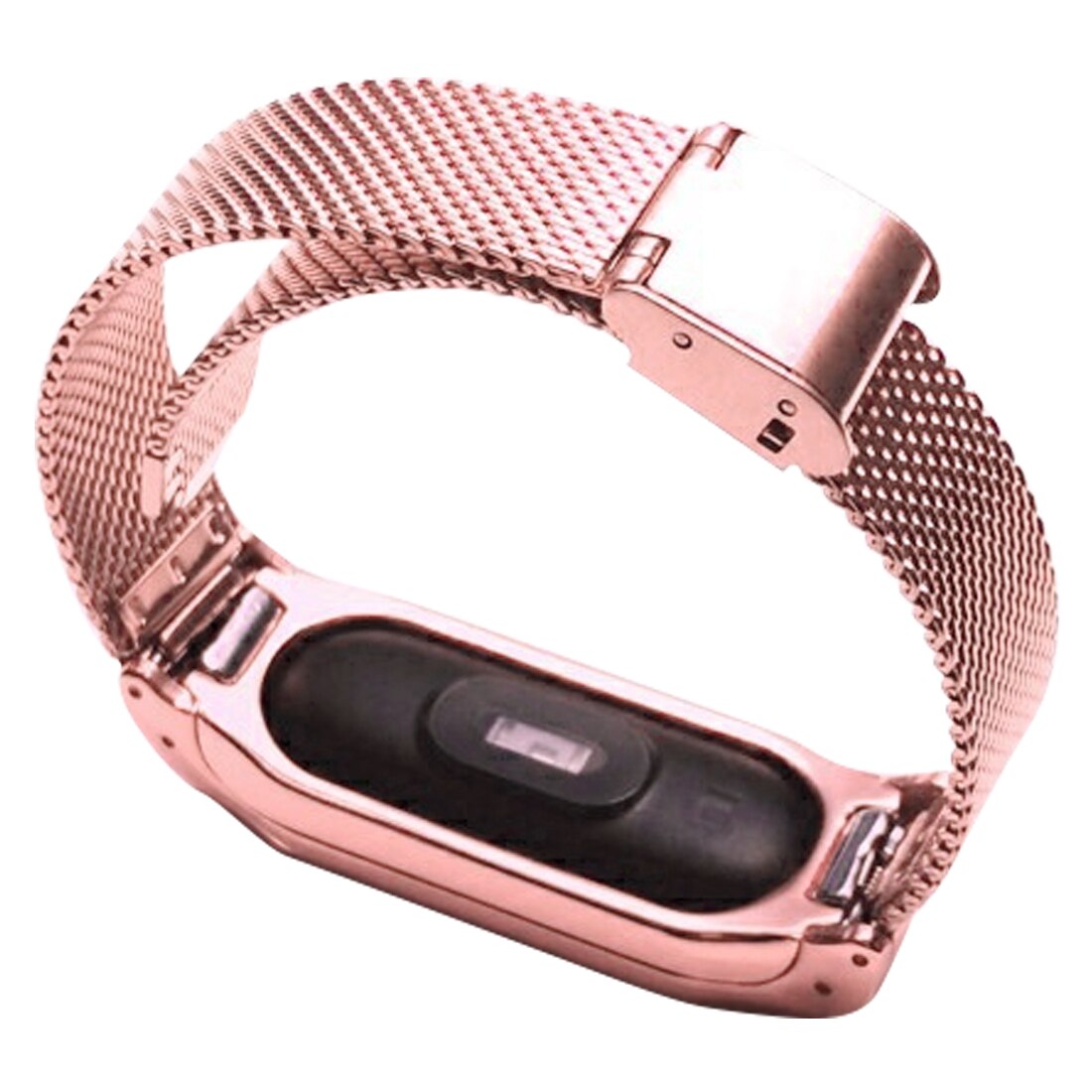 Neue Metall Gurt Für Xiao mi mi Band 2 Leder Riemen Armbinde Armbinde Magnetische Automatische Schnalle Für mi Band 2 armbänder: Rose Gold