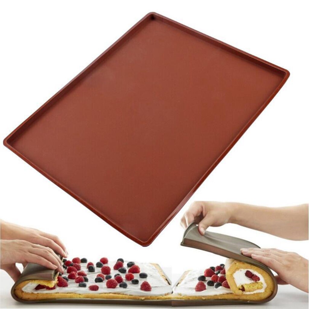 Zwitserse Roll Cake Mat Pad Bakvorm Gebak Gereedschappen Siliconen Anti-aanbak Bakken Tapijt Mat Silicone Mould