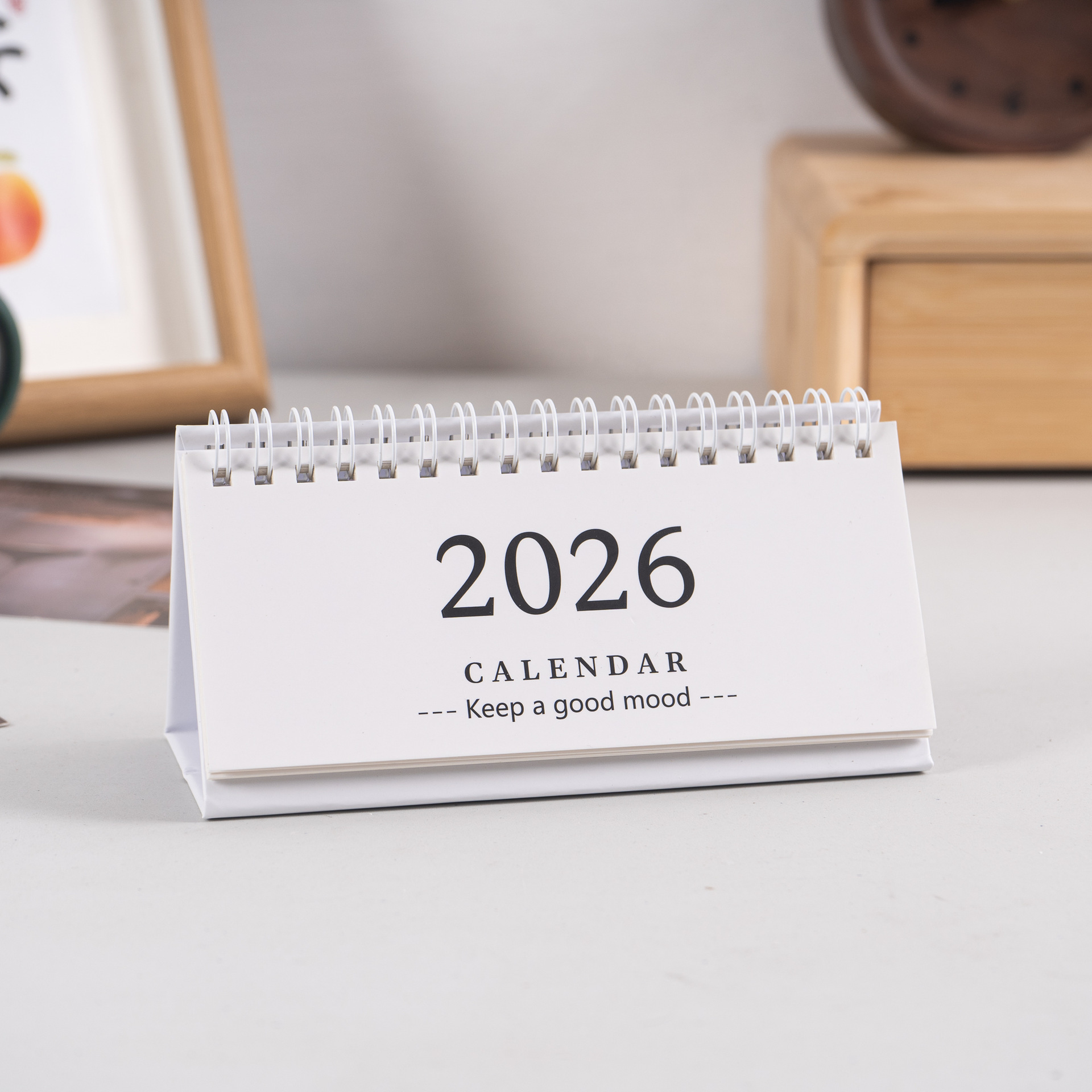 Enkel engelsk mini-skrivebordskalender til skrivebordsvisning, bærbar kalender til skrivebordsdekorasjon, håndlaget dagbok  .07.12: Lavendel