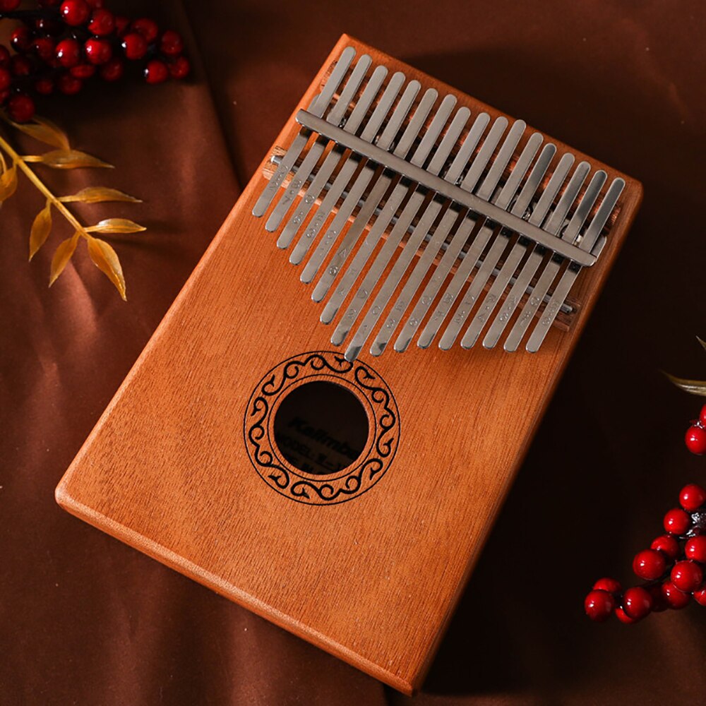 Wood Portable 17 Keys Thumb Little Piano Musical Instrument Finger Musical Instrument For Beginner Christmas