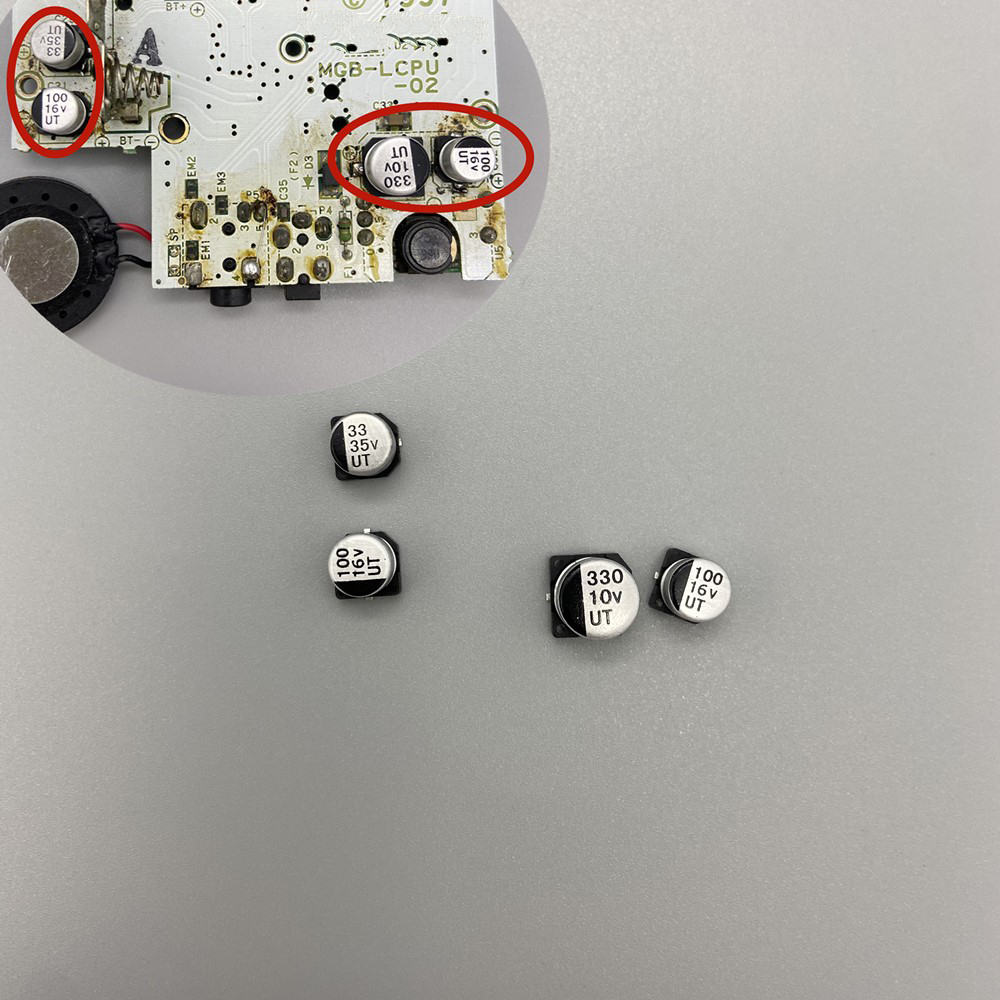 Kondensator für game boy advance (gba, gbp, gbc) – reparatur und austausch der platine