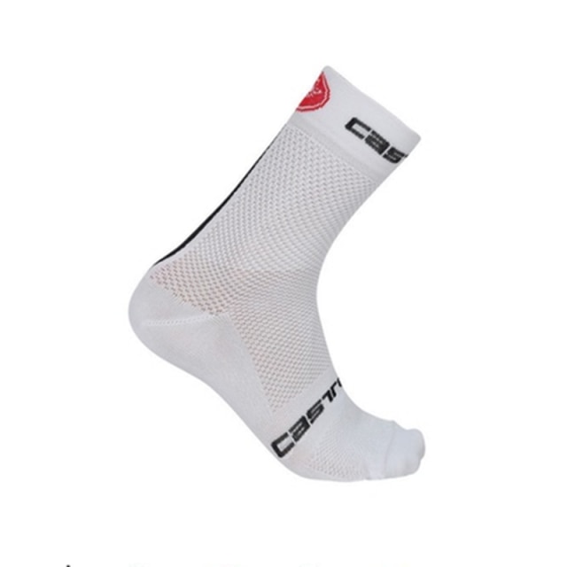 Fietsen Sokken Eenvoudige Multicolor Sport Ademend Deodorant Mannen Vrouwen Fiets Sokken Calcetines Ciclismo: WHITE