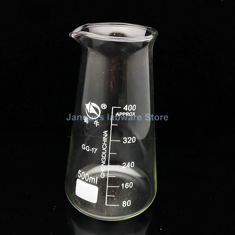 1pcs 125/250/500ml High Borosilicate Glass Tapered Measuring Cup with scale Beaker with handle, milk Cup