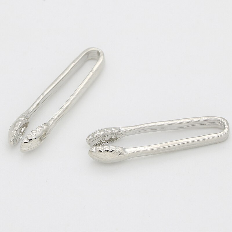 2pcs Metal Barbecue Locking Tongs Serving Clip BBQ Grill Baking Salad Steak Vegetable Pasta Kitchen Tool Dollhouse Miniature