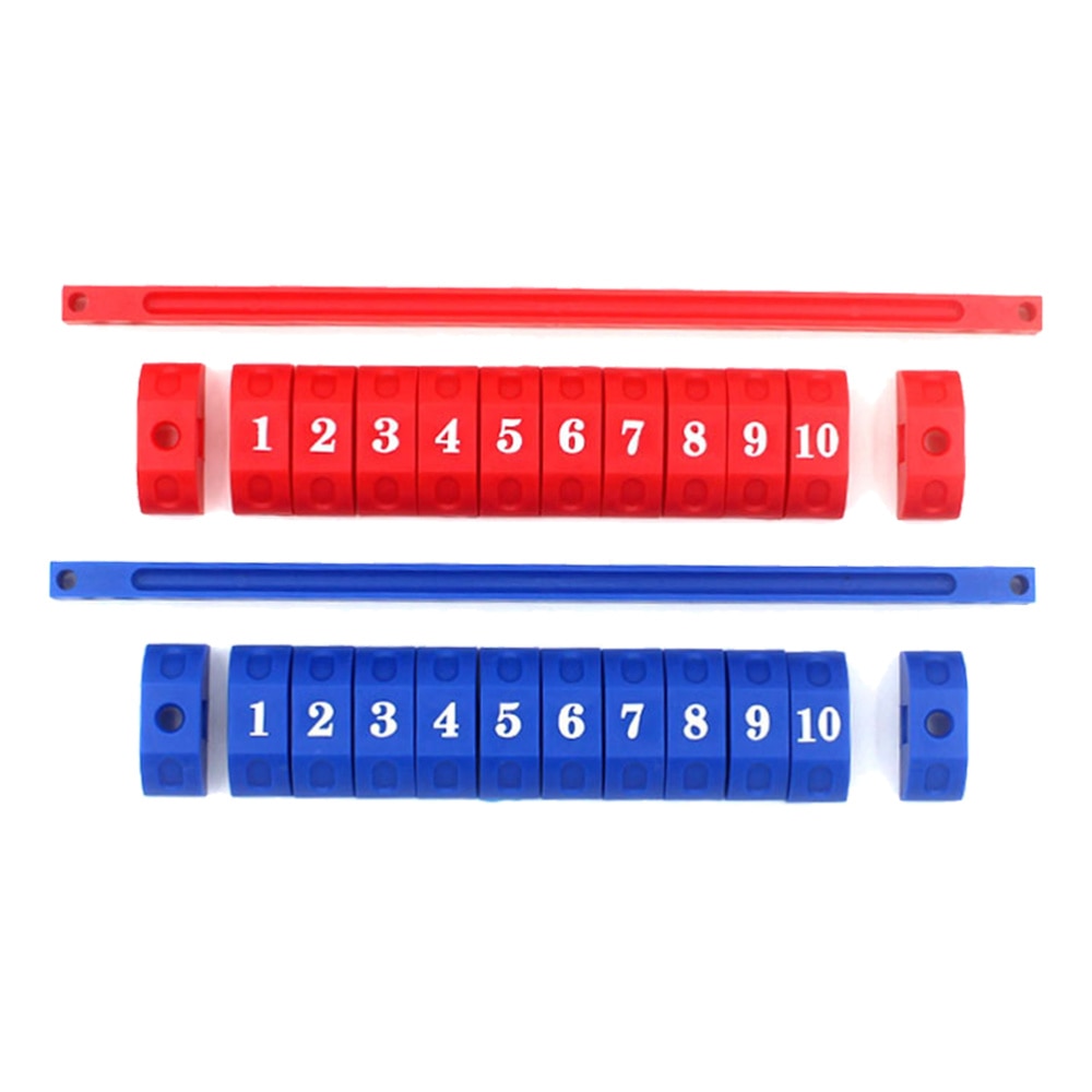 2 Stuks Duurzaam Blauw Rood Plastic Scoren Units Tellers Markers Voor Tafelvoetbal Soccer Tafelvoetbal Score Keeper (1 Rood en 1 Blauw)