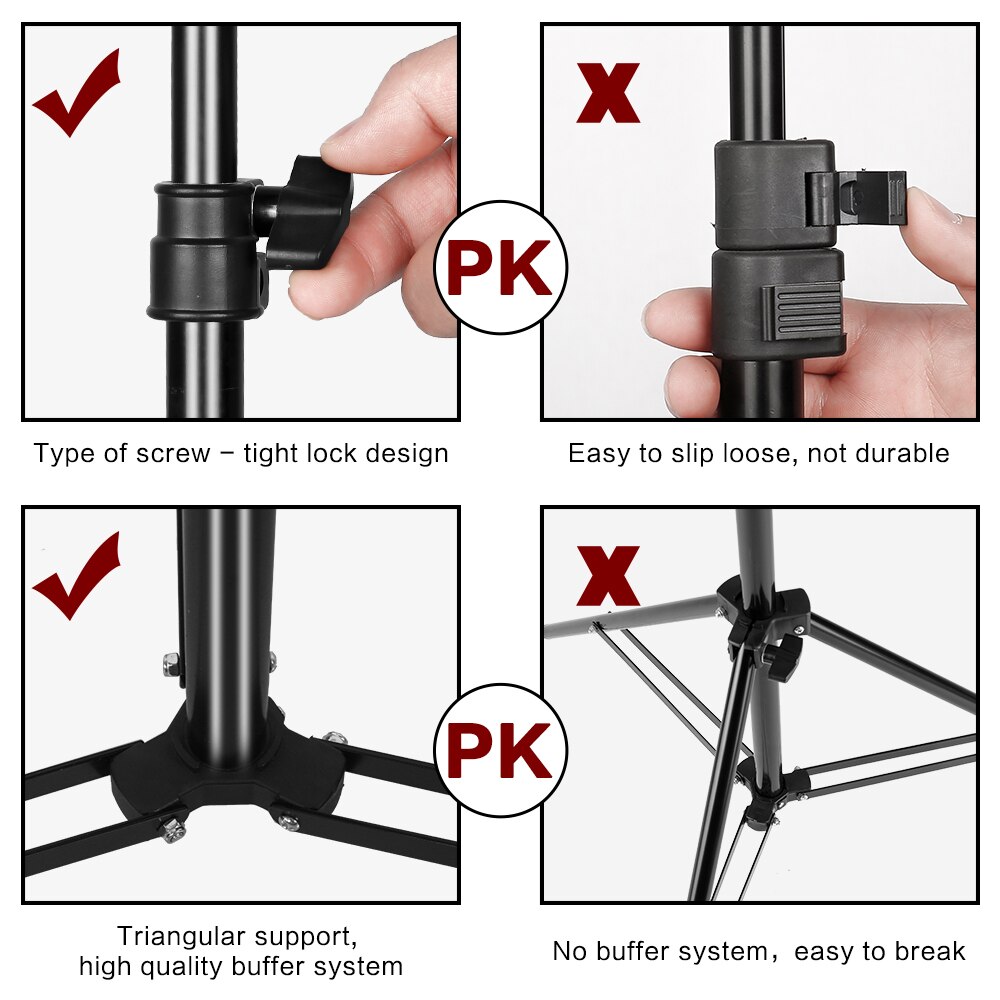 37 cm/14,5 zoll Fotografie Mini Tisch 1/4 Schraube Kopf Licht Stehen Für Foto Studio Ring Licht LED Lampe