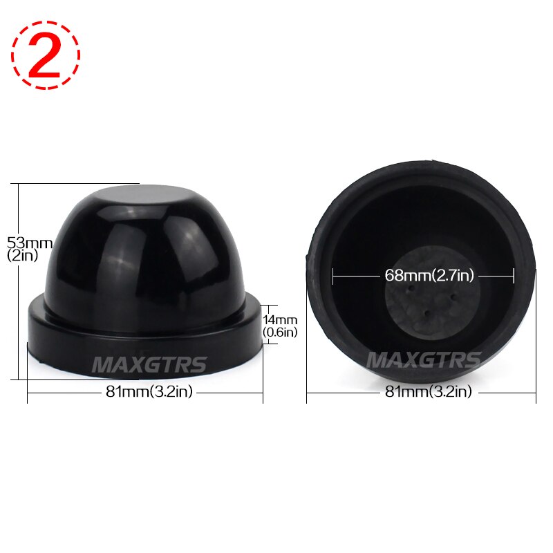 1x hid led koplamp auto stofkap rubber waterdicht stofdicht afdichting koplampkap auto styling accessoires doe-het-zelf retrofit werk: 2