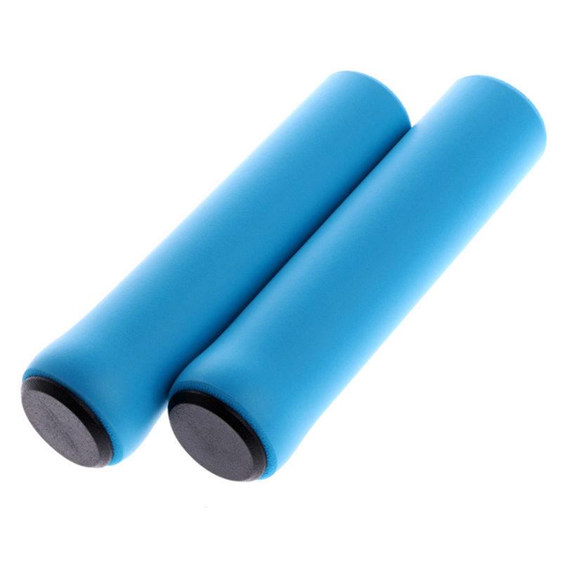 Mtb anti-skrid cykel blødt styr greb cover wrap komfortabel silikone mountainbike styr ærme: Blå