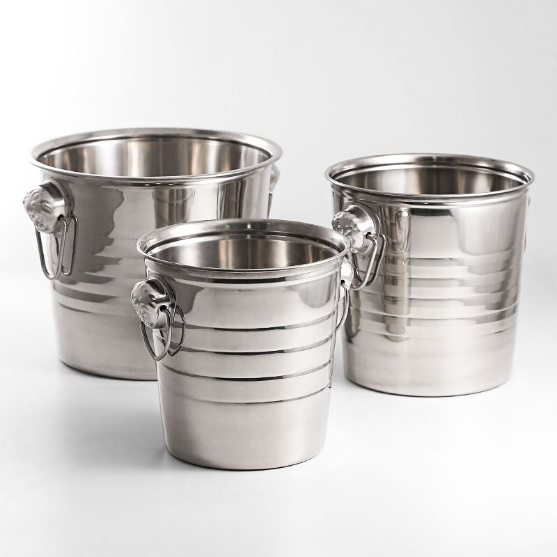 Goud Gouden Dikke Tijger Hoofd Roestvrij Staal Ijs Punch Emmer Wijn Bier Koeler Champagne Koeler Party Ktv Dubbele Oor Ijs emmer