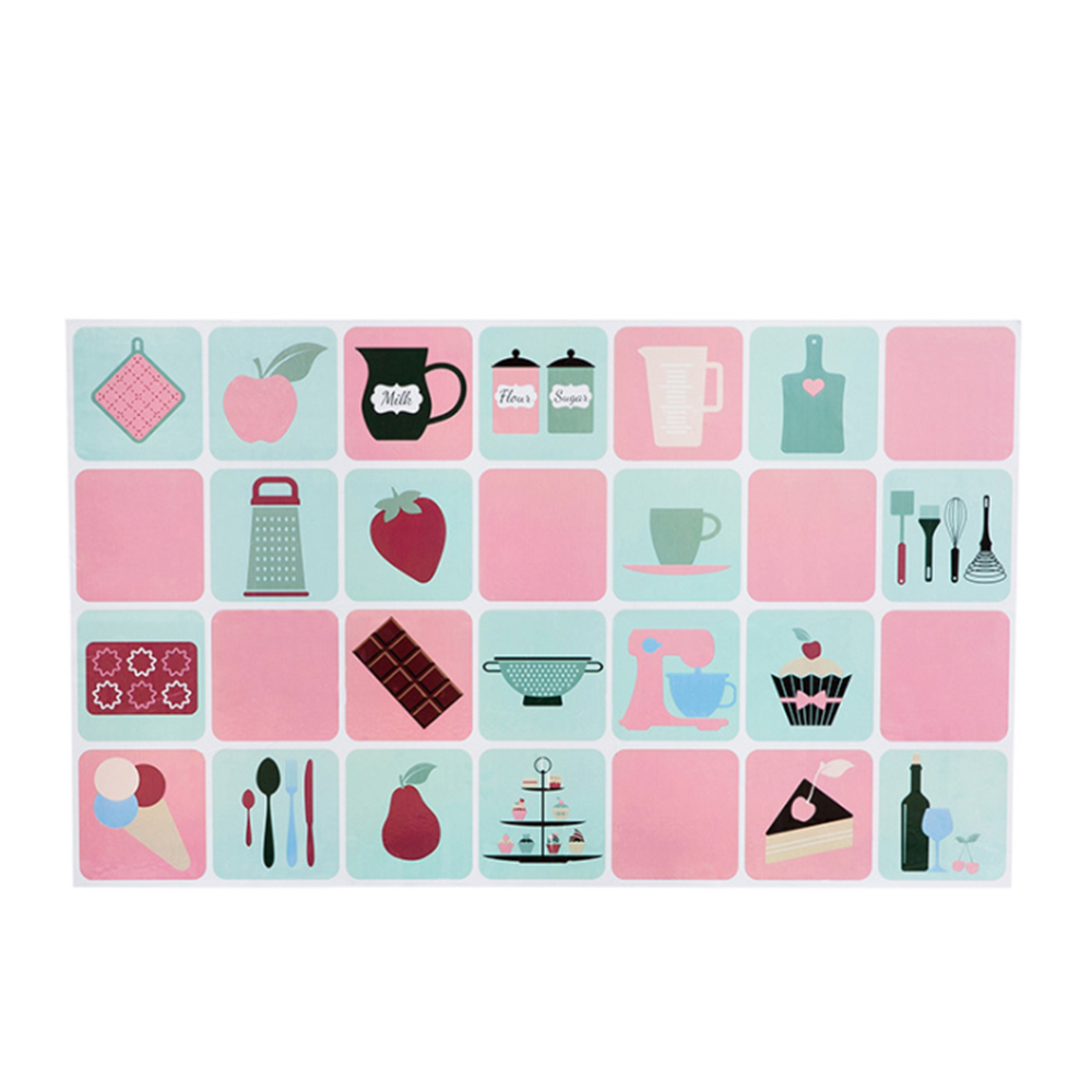 Kitchen Oil-proof Self Adhesive Wallpaper Wall Stickers Anti-fouling High-temperature Aluminum Foil Stickers1: C