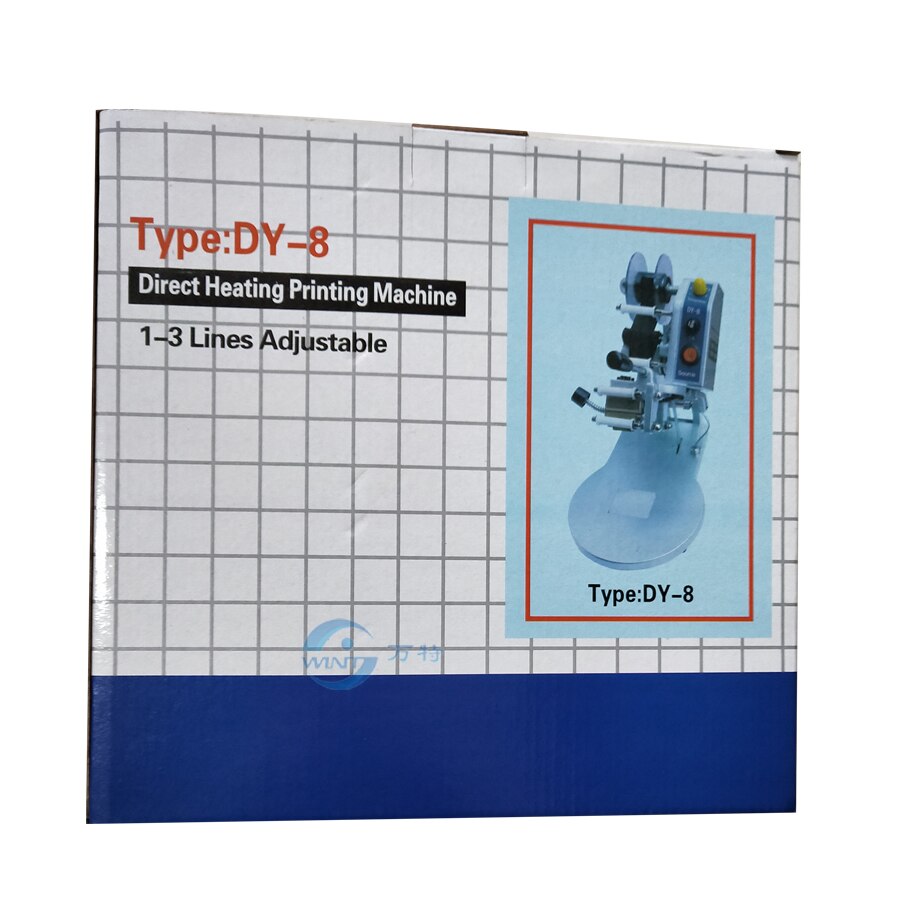 DY-8 Ribbon Direct Heat Type Code Printer Production Date Number Shelf Life Aluminum Plastic Food Packaging Bag Code Printer