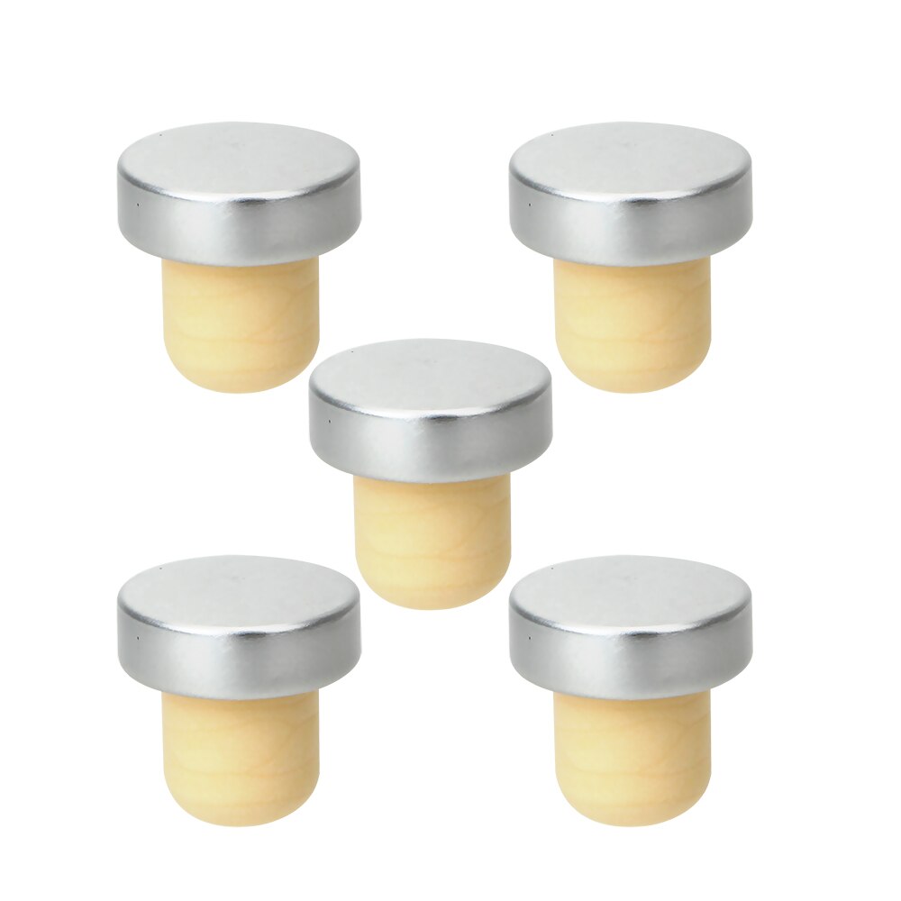 Tapón de corcho de goma en forma de T para vino, tapa de botella, suministros de barra de cocina, herramientas de Bar, tapón de sellado de botella, 5 unids/lote