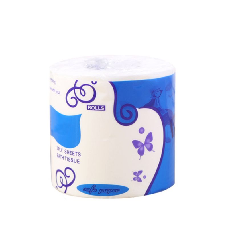 1 Pc Toilet Paper No Fluorescent Agent Soft Stronge 3-Ply Sheets Bath Tissue X7YB