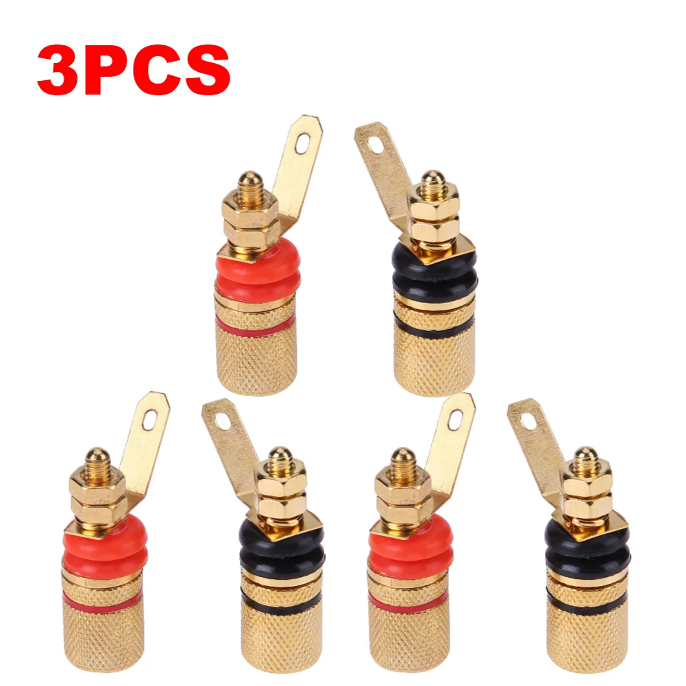 Amplificador chapado en oro de 2-10 piezas, Terminal de altavoz, poste de encuadernación, Conector de enchufe Banana, adecuado para enchufes Banana de 4mm: Blanco