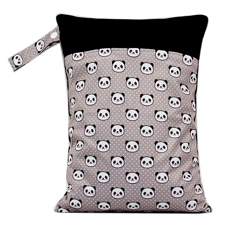 Diaper Storage Bag Waterproof Baby Carriage Storage Hanging Bag Portable Cute Print Double Zipper Diaper Stackers Pocket: 12