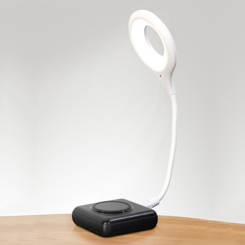 K32C LED Desk Lamp Voice Control Portable Night Light Lamp Freely Foldable Table Lamp USB LED Ring Lights