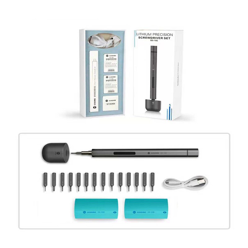 Hög precision elektrisk skruvmejsel set  s2 legerat stål med mini skruvmejsel förvaringsbox för kamera mobiltelefon ipad reparation