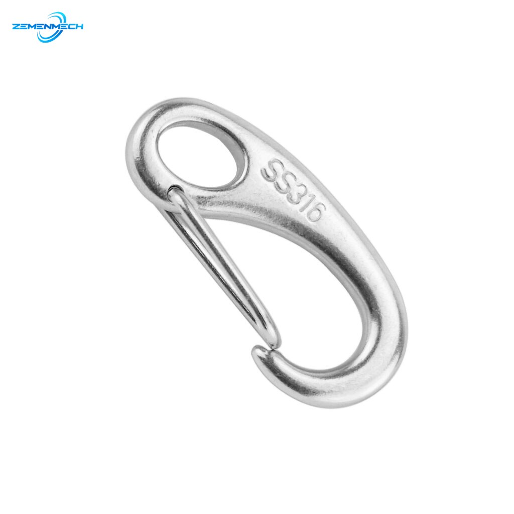 Stainless Steel Egg Shape Spring Snap Hook Clips Quick Link Carabiner Buckle Eye Shackle Lobster Claw Outdoor Boat Accessories