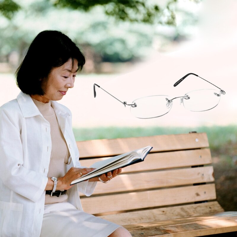 Vrouwen Mannen Metalen Randloze Leesbril Brillen Lezers + 1 + 2 + 3 + 4
