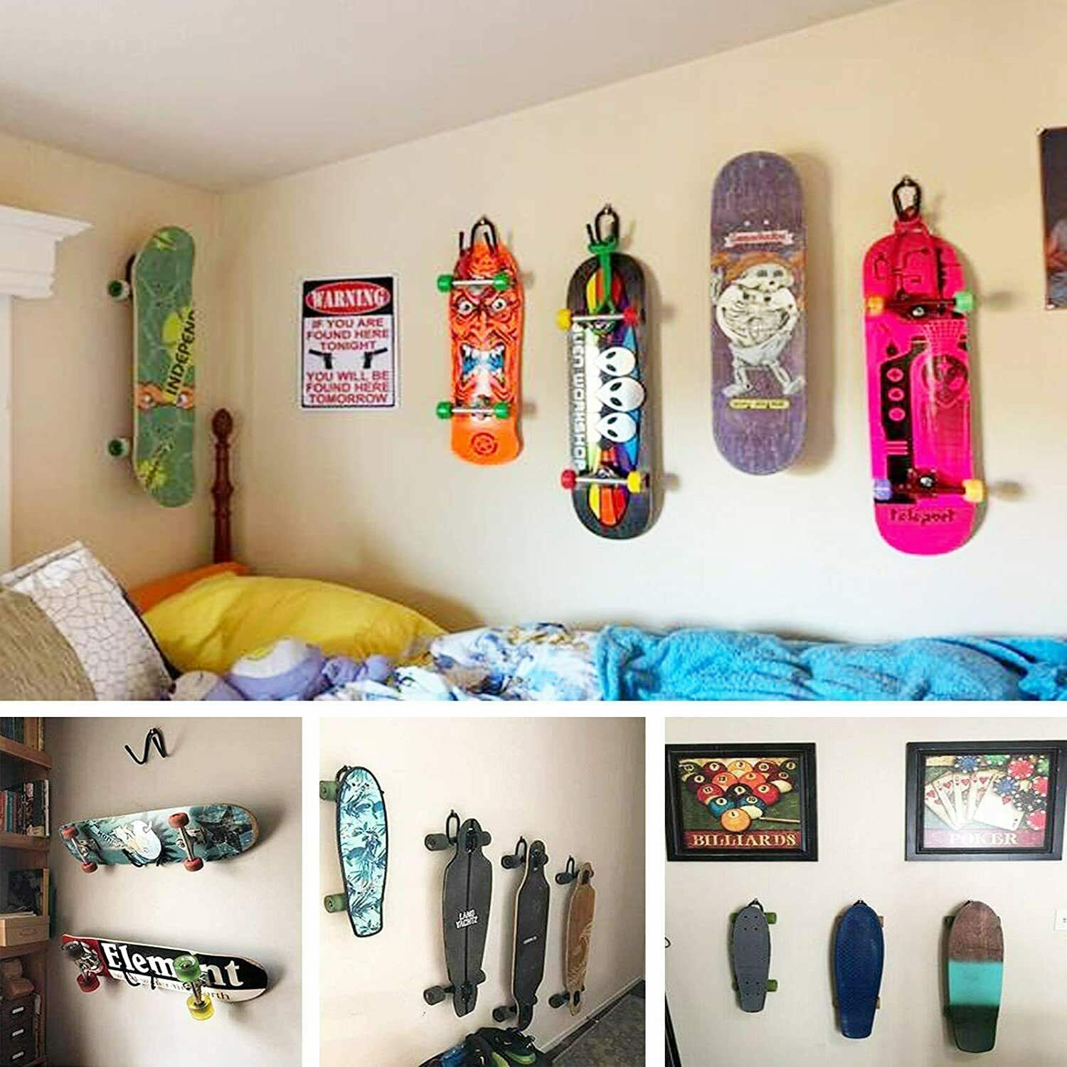 Surfboard Wall Rack Display and Storage - Multi Wall Rack - W/ Hardware