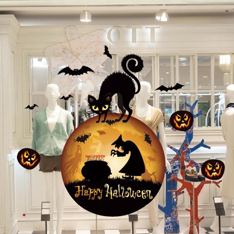 Halloween seinätarra ikkuna kodin sisustus tarra koriste joulukoriste halloween seinätarra riipus näyteikkunaan