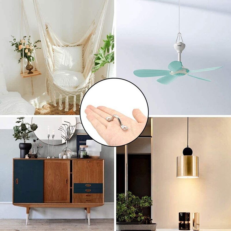 15Pcs Stainless Steel Peck Plate Eye Plates Ceiling Hook Kayak Eye Plate Kayak Pad for Kayak Canoe, Kayak Canoe Rigging