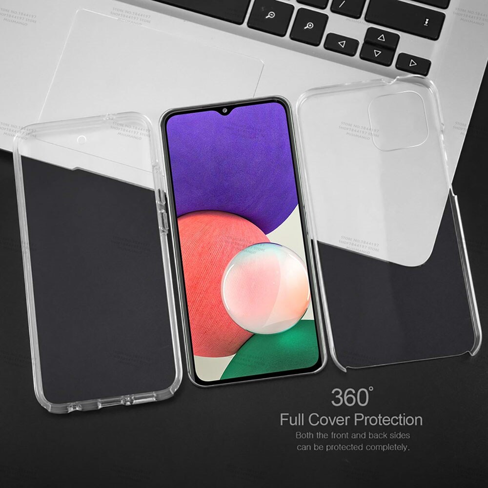 Funda de silicona para Samsung Galaxy A22 5G, funda transparente de TPU de doble cara para samsung A32 A52 A72 A22 A82 5G A12, funda suave