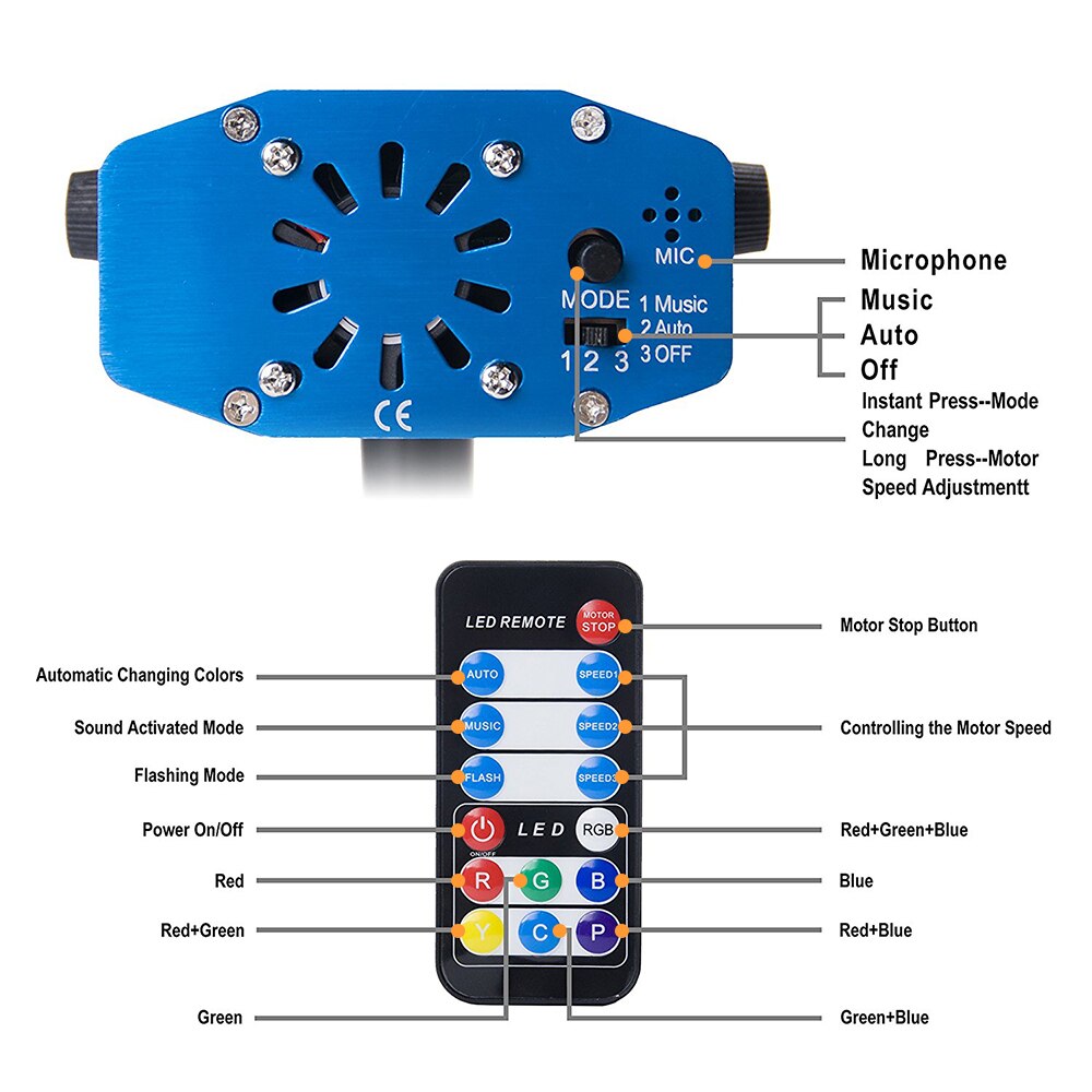 1 st rgb led vatten rippel projektor scenbelysning för party club dj disco ljus scen effekt lampa kommersiellt ljus