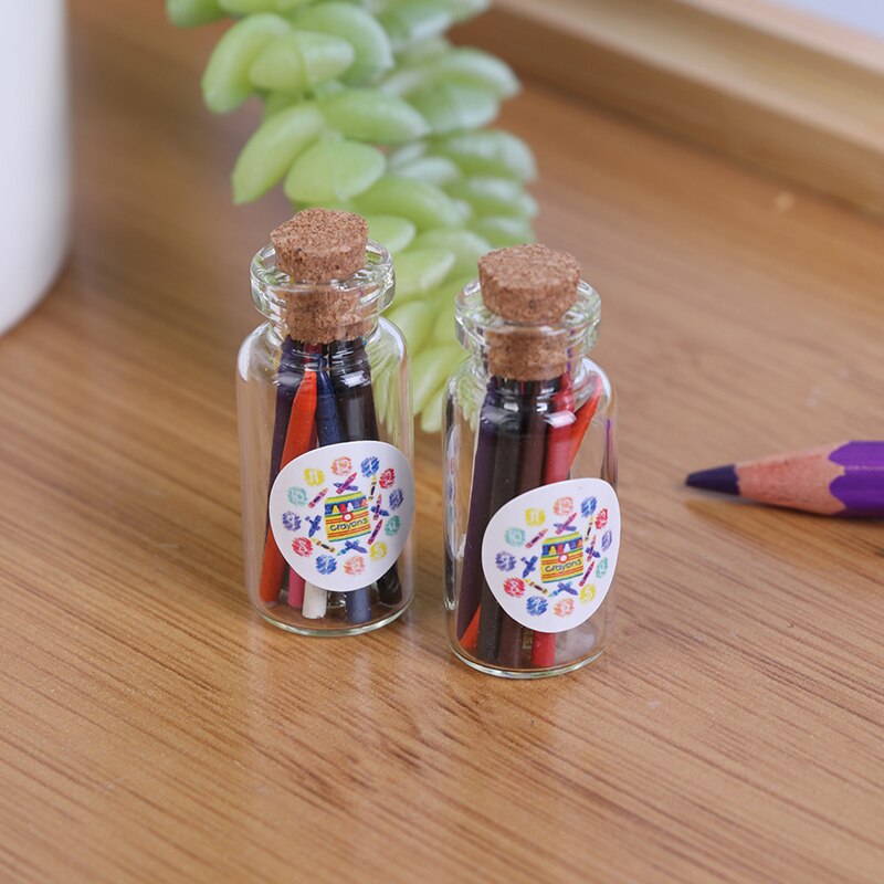 12 stuks/doos 1/6, 1/12 mini kleurpotloden briefpapier schattige beer potloden voor schoolmeisje jongen gekleurd