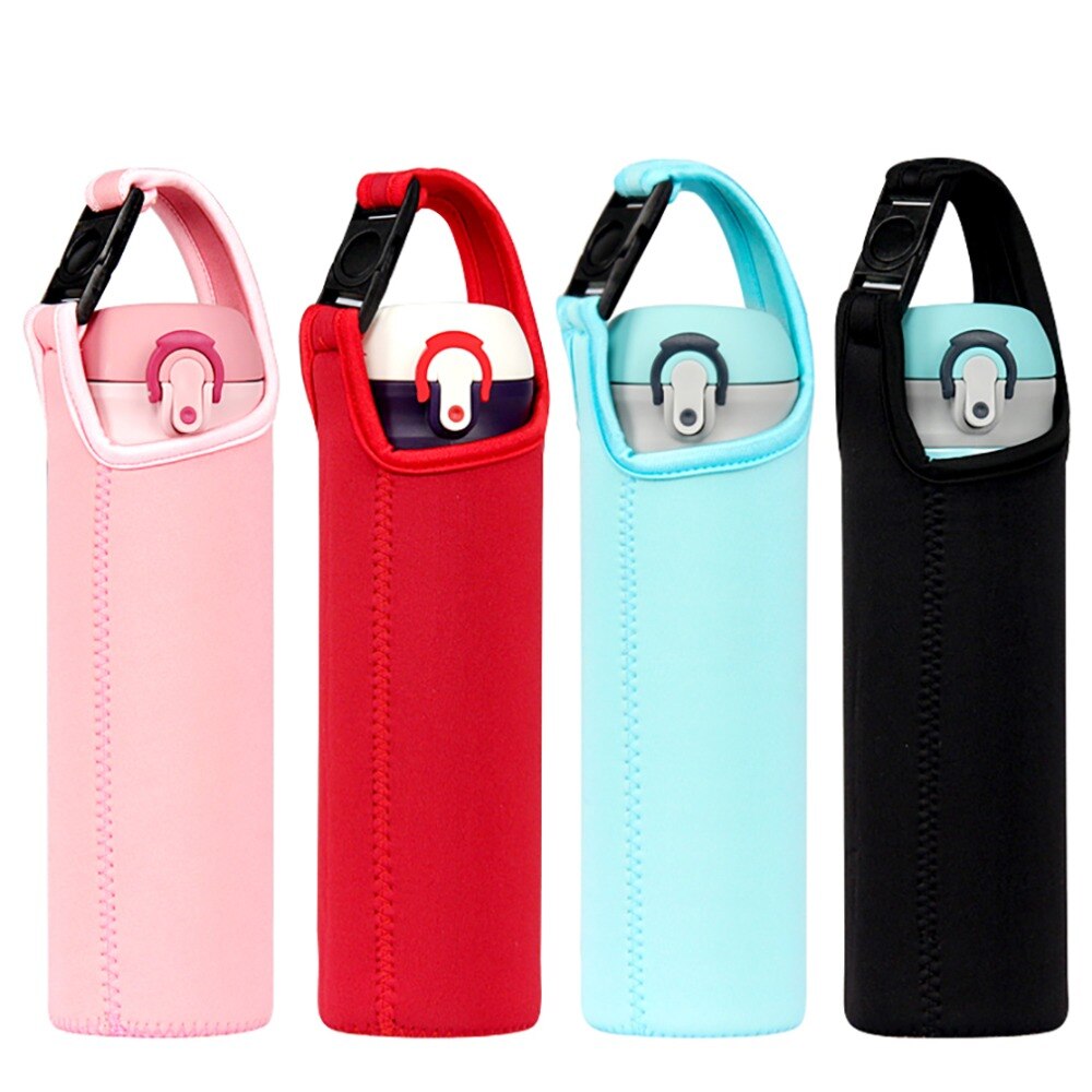 de bolsas térmicas de tela de 5 colores, funda para botellas de agua, portador de manga, bolsas de botellas de agua con aislamiento térmico, Flessenzakken