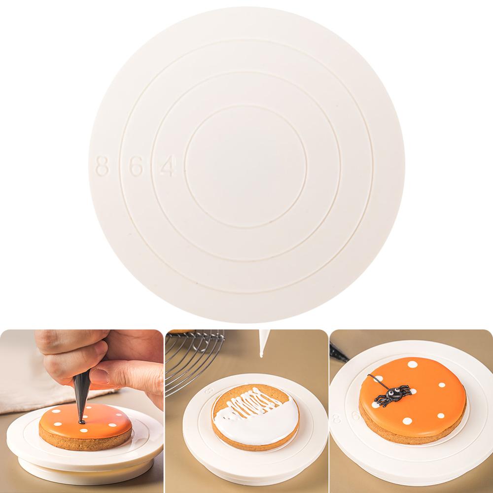 DIY Cake Rotary Table Mini Plastic Fondant Cake Turntable Revolving Platform Round Cookie Stand Rotating Home Kitchen
