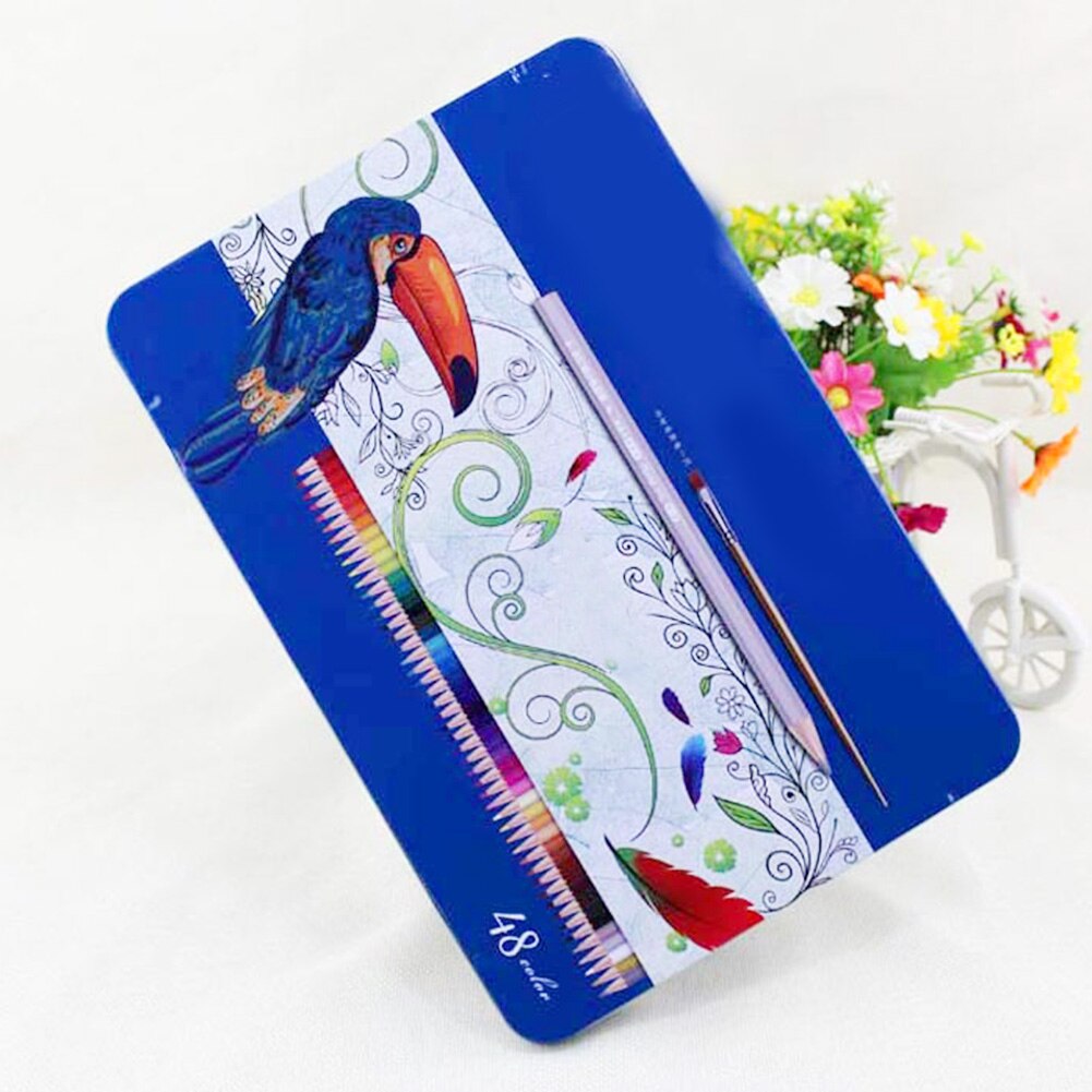 48 Color Pro Water-Soluble Color Pencil Set Child Students Paint Pencils School Office Art Supplies Stationery