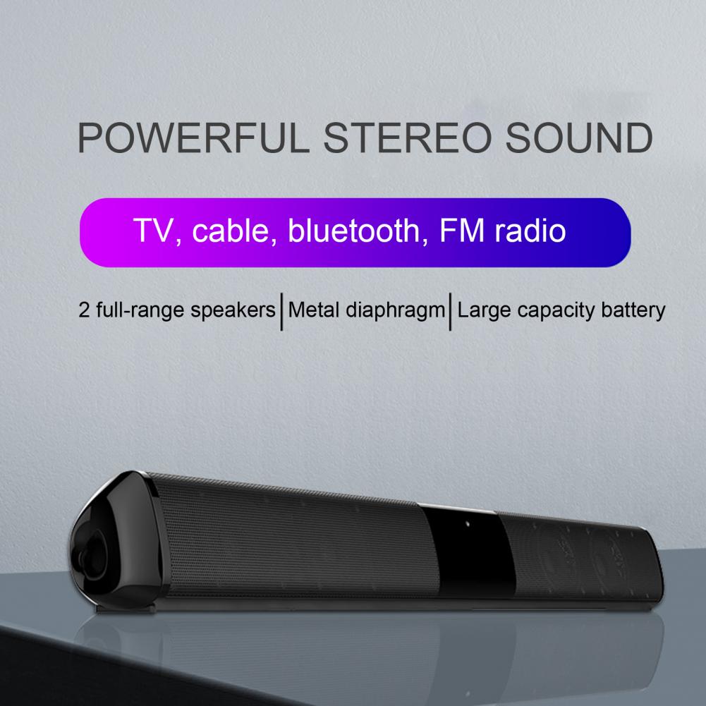 Bluetooth 5.0 Speaker Multifunctionele Ondersteuning Tf Card Slot Dual Hoorn Anti-Magnetische Luidspreker Draagbare Draadloze Stereo Soundbar