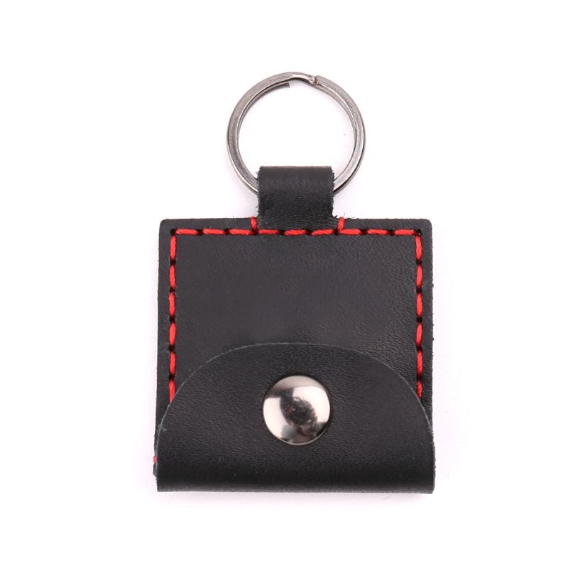 1 pieza de cuero de púa de guitarra eléctrica titular Folk Pop guitarra carcasa de plectro bolsa llavero de Color al azar: C