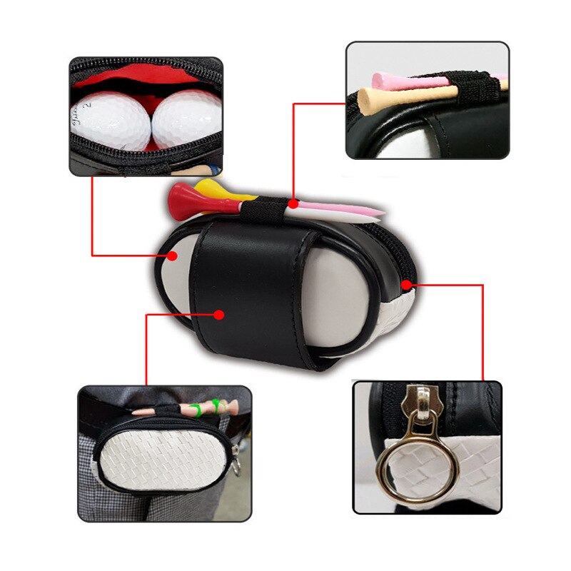 Small Mini Golf Storage Waist Bag Golf Bag Zipper Lattice GOLF Bag Pro Storage Accessories Container -40