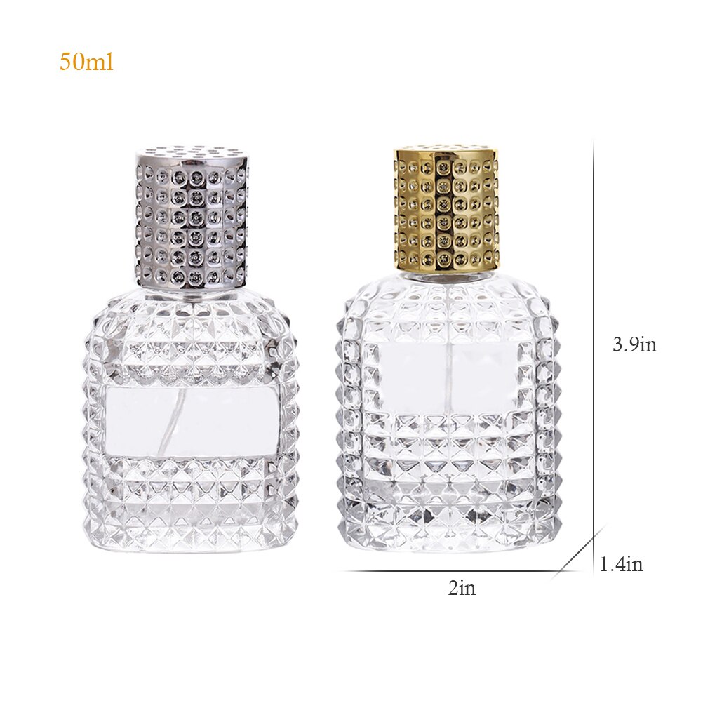 2 stuks heldere navulbare glazen spray navulbare parfumflesjes verstuiver kristal lege cosmetische container reisorganizer 30ml 50ml