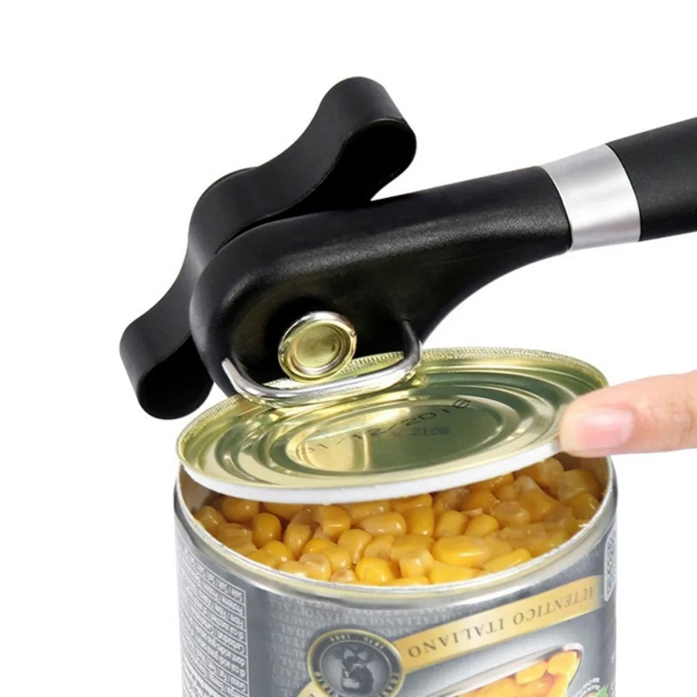 Multifunctionele blikopener Handheld roestvrijstalen blikopener Mes Veilige zijgesneden blikopener Gladde rand Gadgets Keukengereedschap