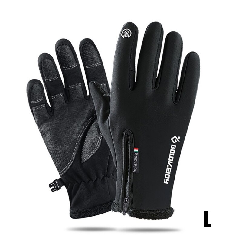 Guanti termici caldi invernali Touchscreen per biciclette guanti a dito pieno campeggio esterno escursionismo moto guanti antivento impermeabili #: B